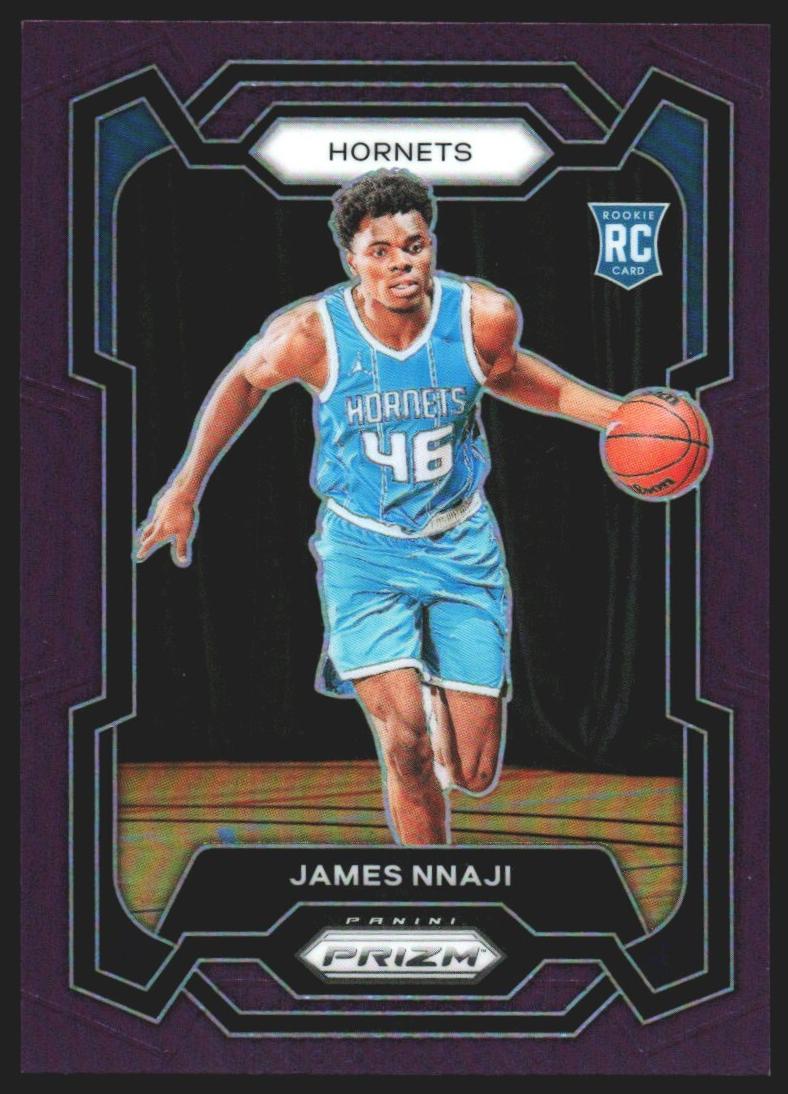 2023 Panini Prizm Basketball Purple James Nnaji #159 PSA 8.5