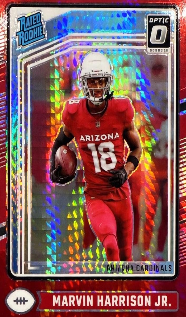 2024 Donruss Optic Football Red Hyper Marvin Harrison Jr. #276 PSA 10