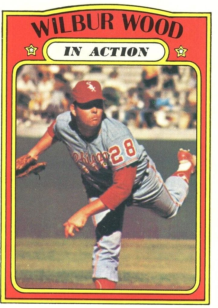 1972 Topps Baseball In Action Wilbur Wood #554