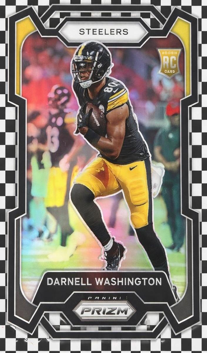2023 Panini Prizm Football Black and White Checker Darnell Washington #384 PSA 10