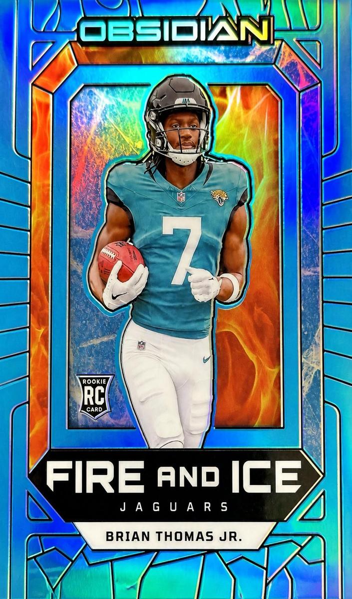 2024 Panini Obsidian Football Blue Brian Thomas Jr. #12