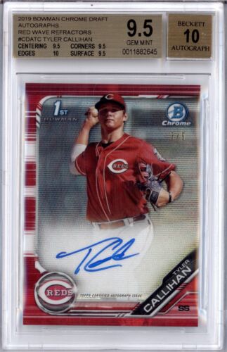 2019 Bowman Draft Chrome Baseball Red Wave Tyler Callihan #CDA-TC