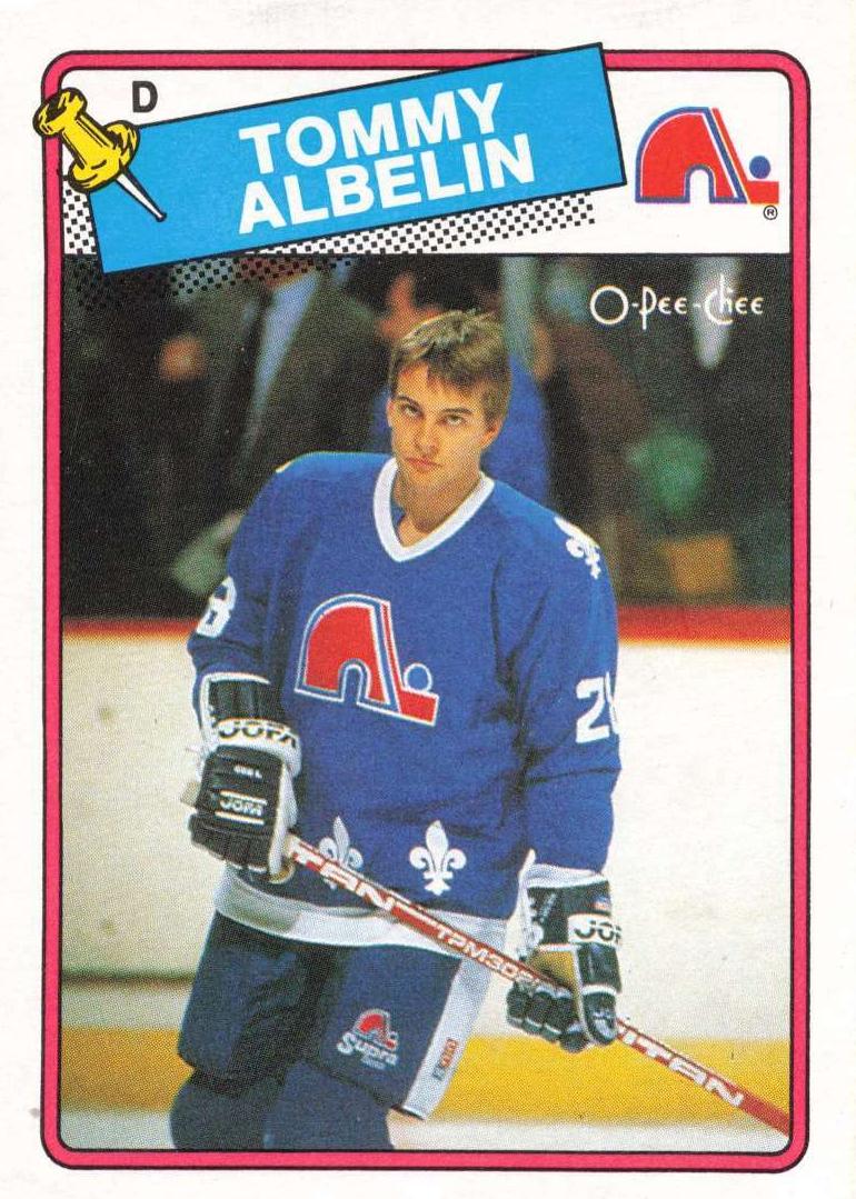 1988 O-Pee-Chee Hockey Tommy Albelin #210 PSA 9
