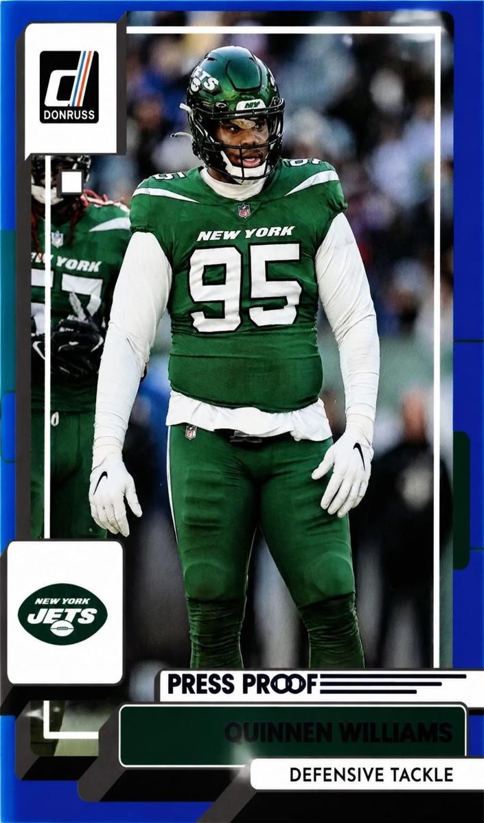 2022 Panini Donruss Football Press Proof Blue Quinnen Williams #145