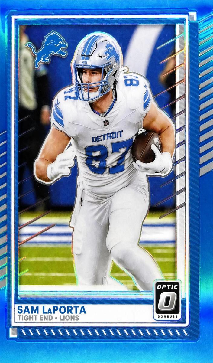2025 Donruss Optic Football Aqua Sam LaPorta #196