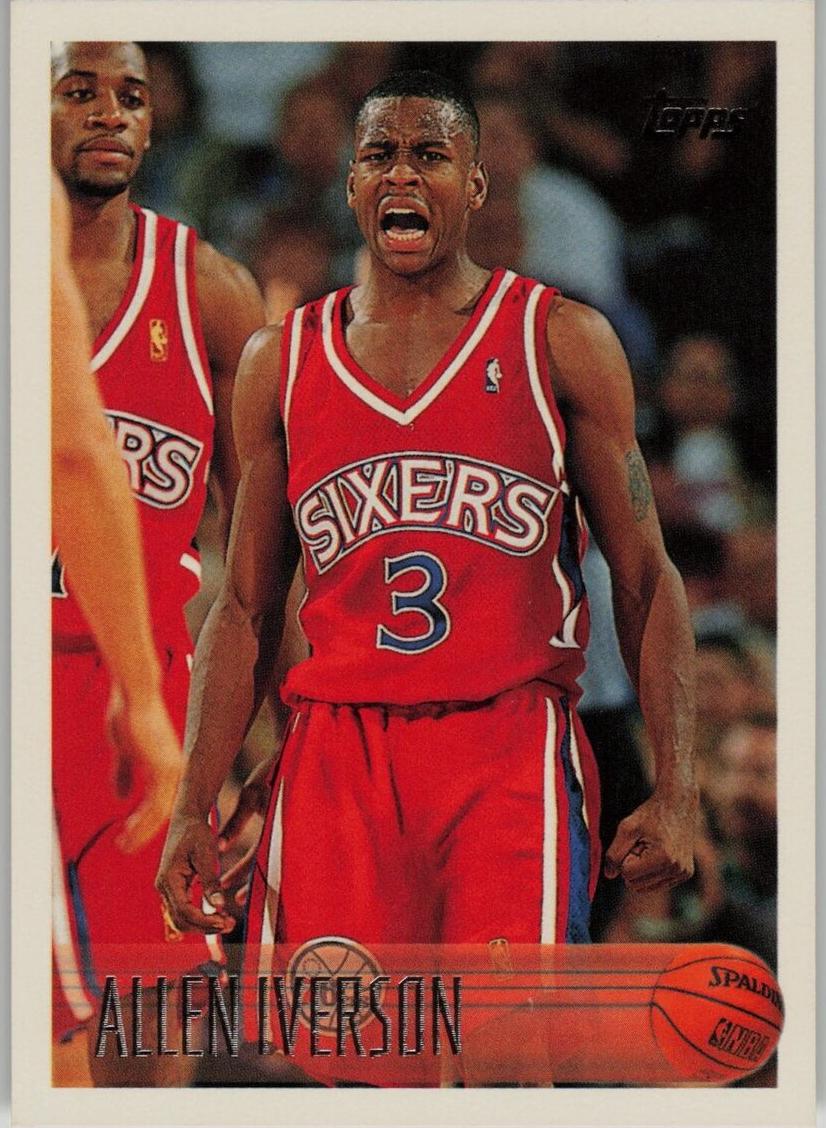 1996 Topps Basketball Allen Iverson #171 PSA 9