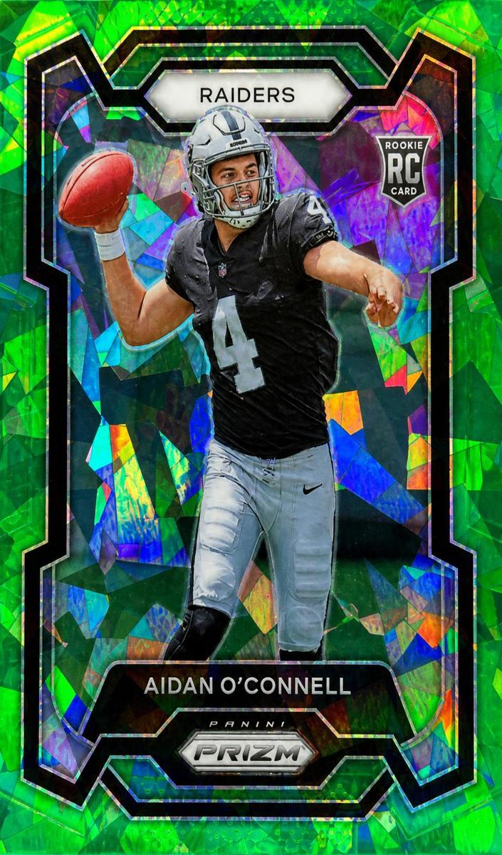 2023 Panini Prizm Football Green Ice Aidan O'Connell #360