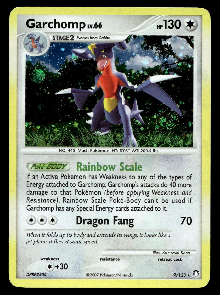 2007 Pokemon Diamond & Pearl Mysterious Treasures Garchomp #9 PSA 9