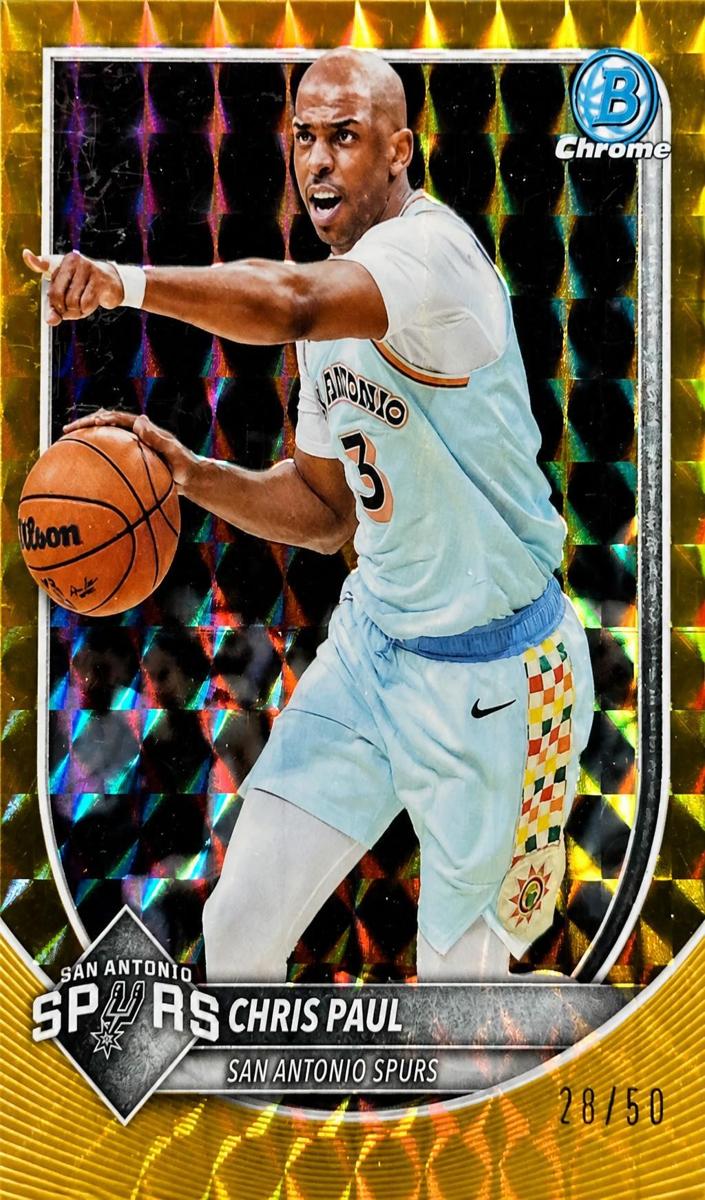 2025 Bowman Basketball Gold Geometric Refractor Chris Paul #BCV-146