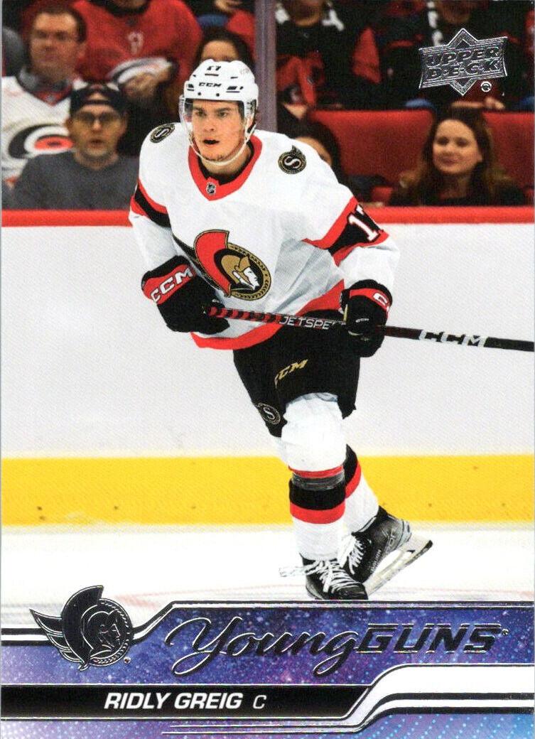 2023 Upper Deck Hockey Ridly Greig #212 PSA 8.5