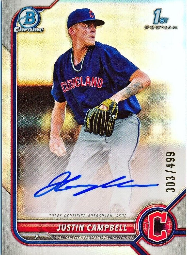 2022 Bowman Draft Baseball Refractor Justin Campbell #CDA-JCL