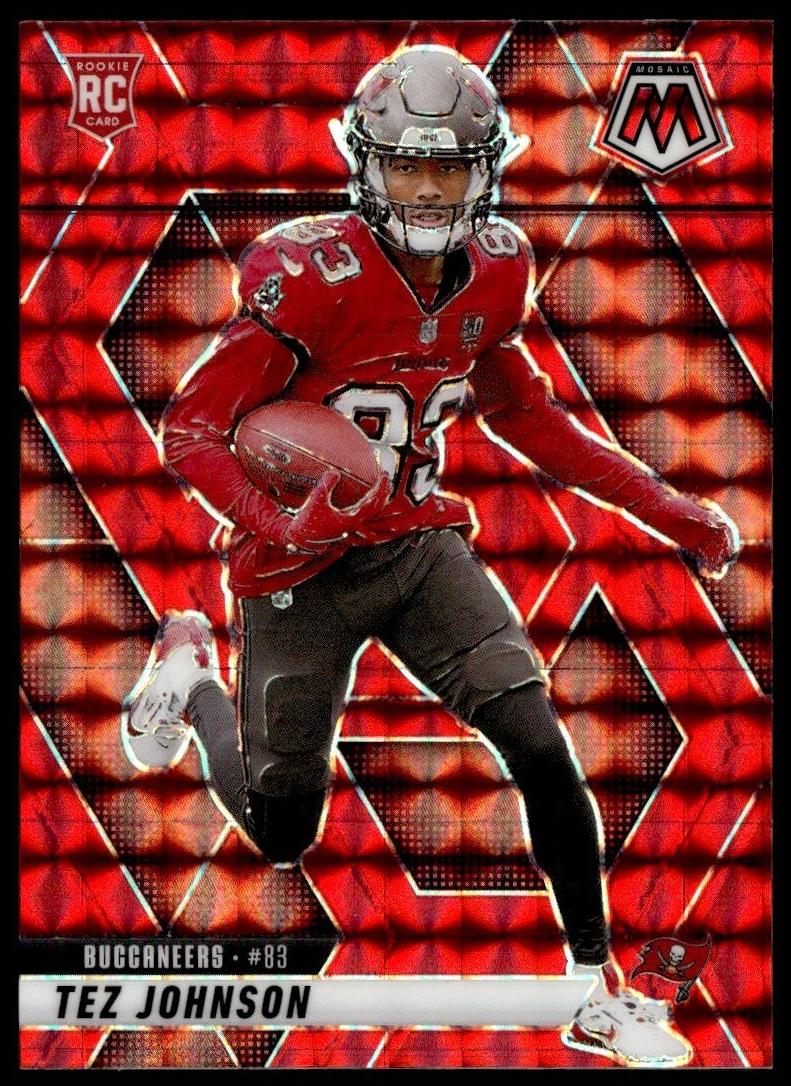 2025 Panini Mosaic Football Red Tez Johnson #316