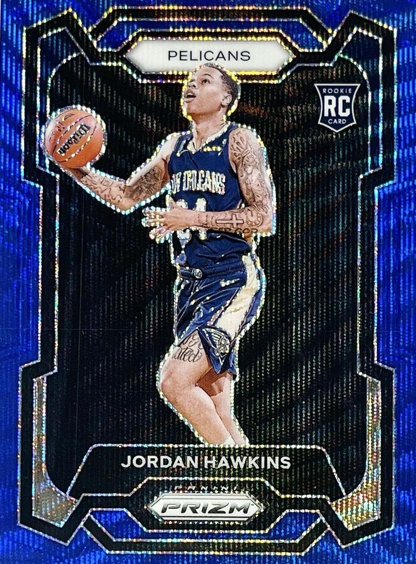 2023 Panini Prizm Basketball Blue Wave Jordan Hawkins #130
