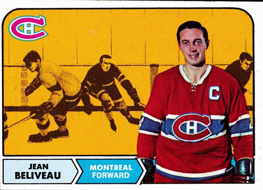 1968 Topps Hockey Jean Beliveau #61 PSA 5