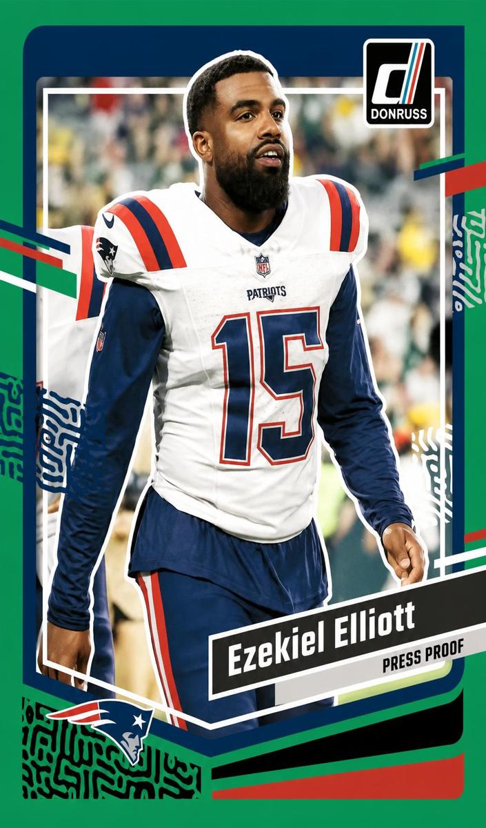 2023 Panini Donruss Football Press Proof Green Ezekiel Elliott #201