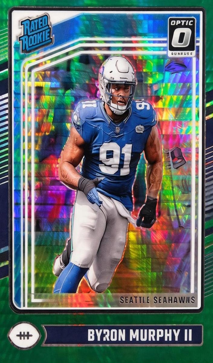 2024 Donruss Optic Football Green Velocity Byron Murphy II #217 PSA 9