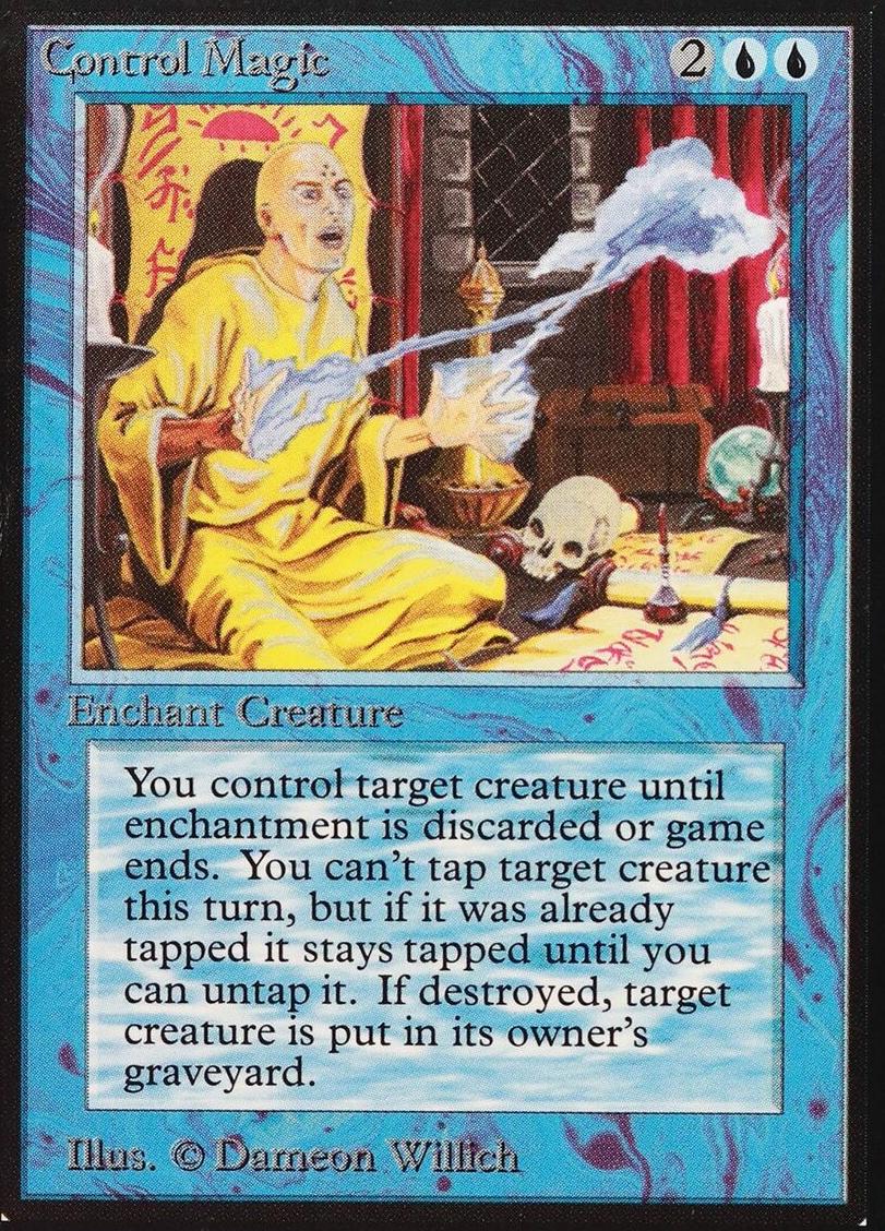 1993 Magic The Gathering Alpha Control Magic #NNO PSA 9
