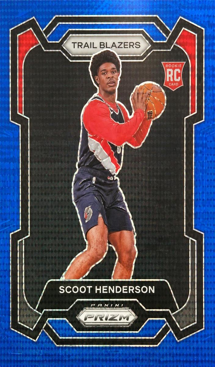 2023 Panini Prizm Basketball Blue Seismic Scoot Henderson #141