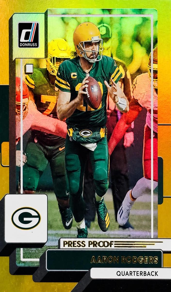 2022 Panini Donruss Football Press Proof Yellow Aaron Rodgers #97
