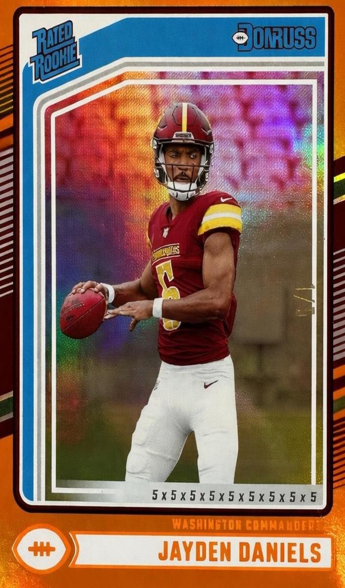 2024 Panini Donruss Football Jersey Number Jayden Daniels #389 PSA 8.5