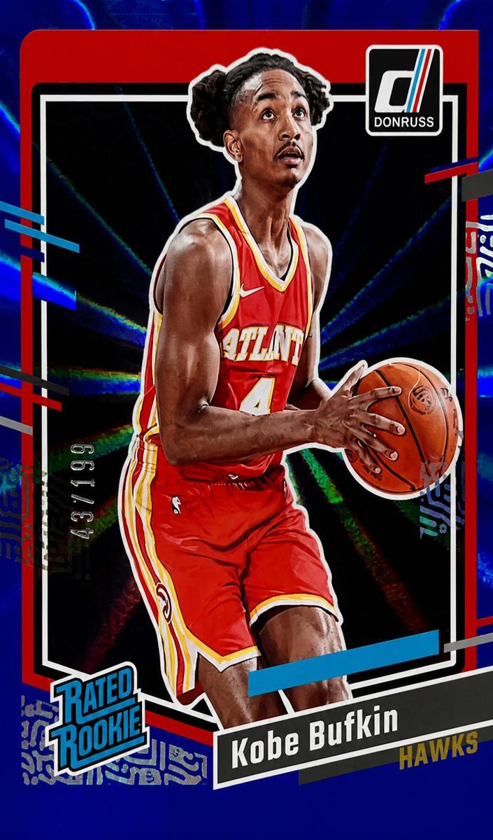 2023 Panini Donruss Basketball Holo Blue Laser Kobe Bufkin #204 SGC 8.5
