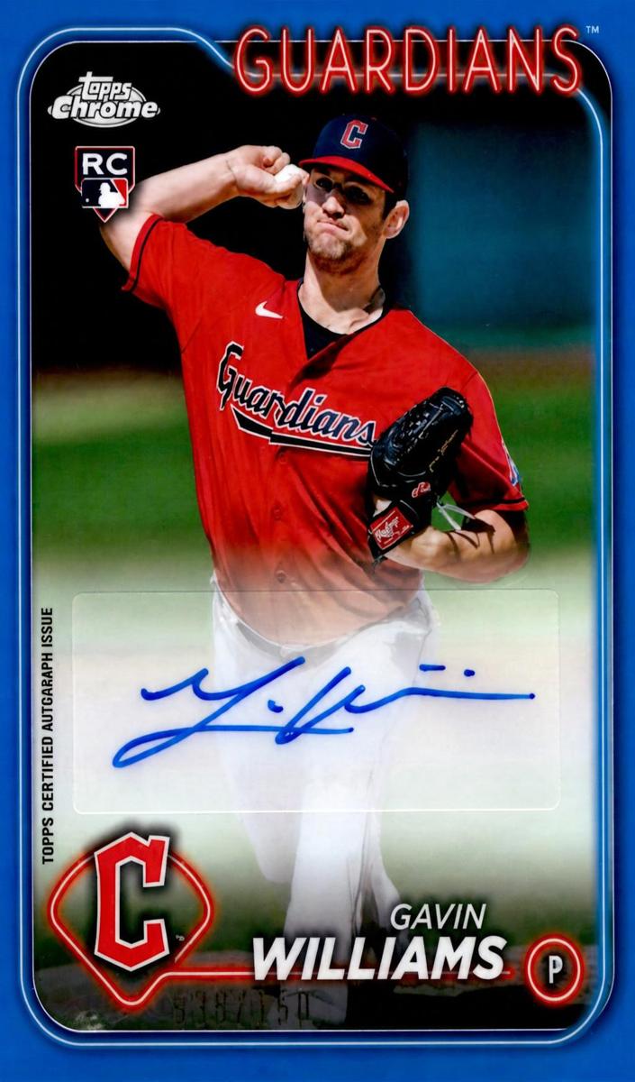 2024 Topps Chrome Update Baseball Blue Gavin Williams #AC-GW