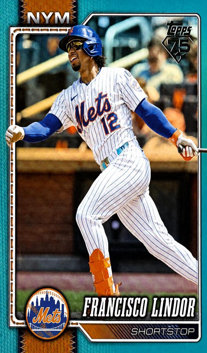 2026 Topps Baseball Aqua Rainbow Foil Francisco Lindor #123