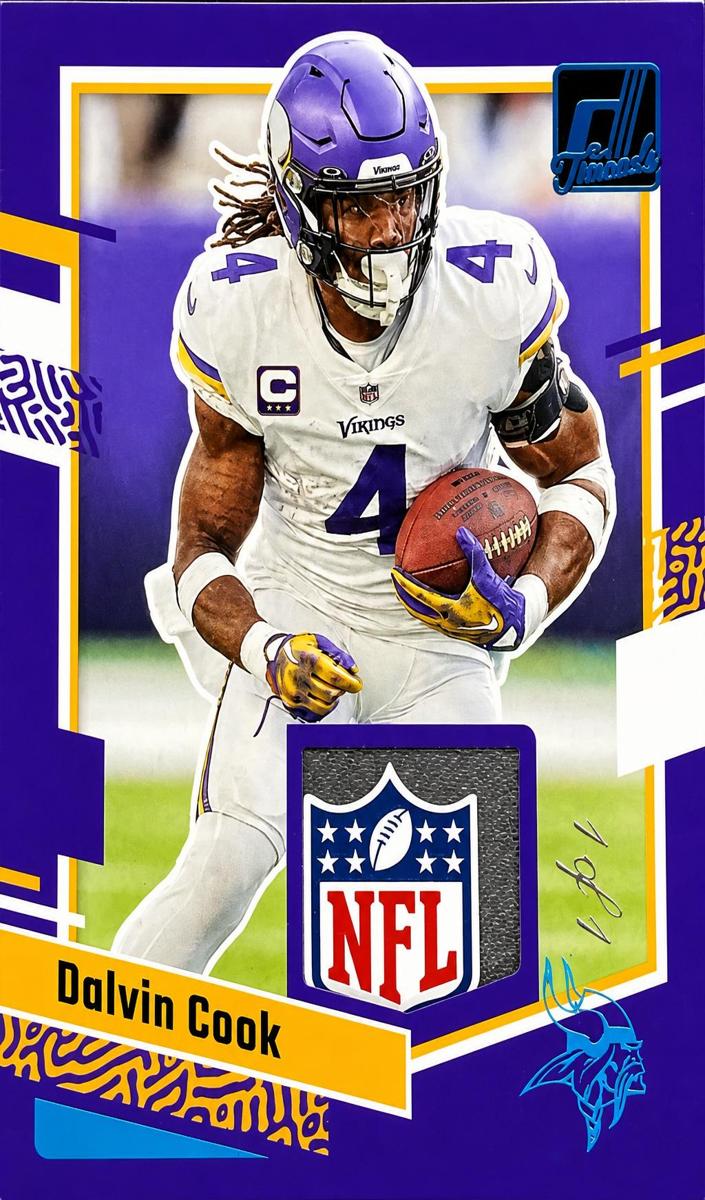 2023 Panini Donruss Football Laundry Tag NFL Shield Dalvin Cook #DTH-DC