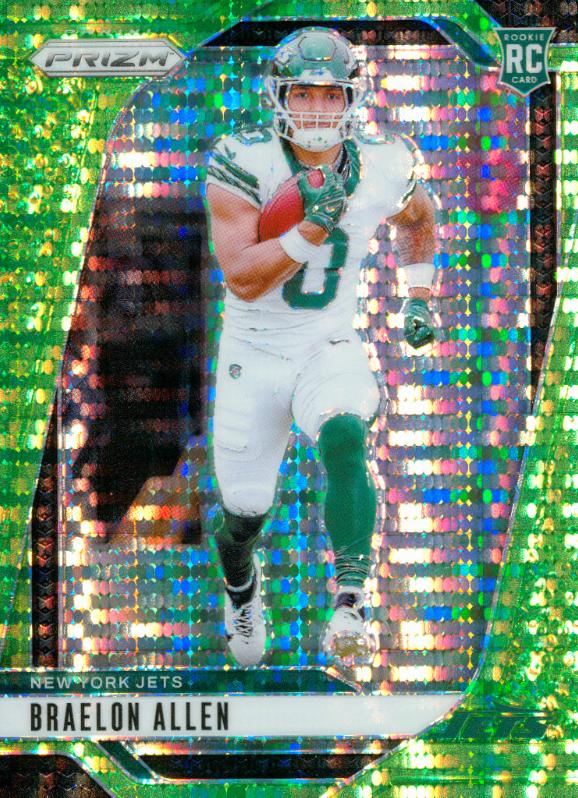 2024 Panini Prizm Football Neon Green Pulsar Braelon Allen #311 PSA 9