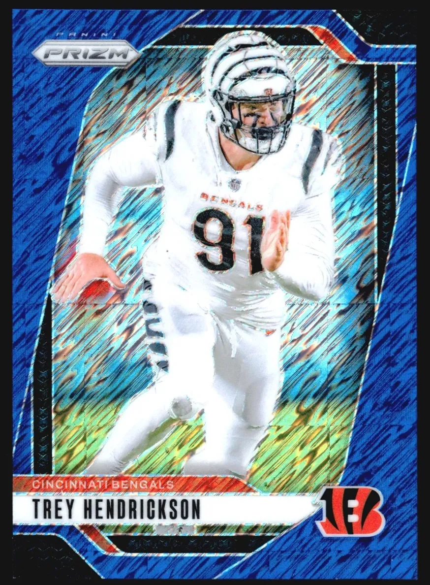2024 Panini Prizm Football Blue Shimmer Trey Hendrickson #59