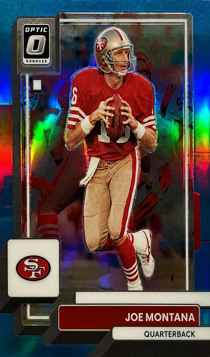 2022 Donruss Optic Football Blue Joe Montana #176 PSA 10