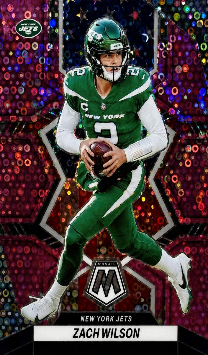 2022 Panini Mosaic Football No Huddle Pink Zach Wilson #270
