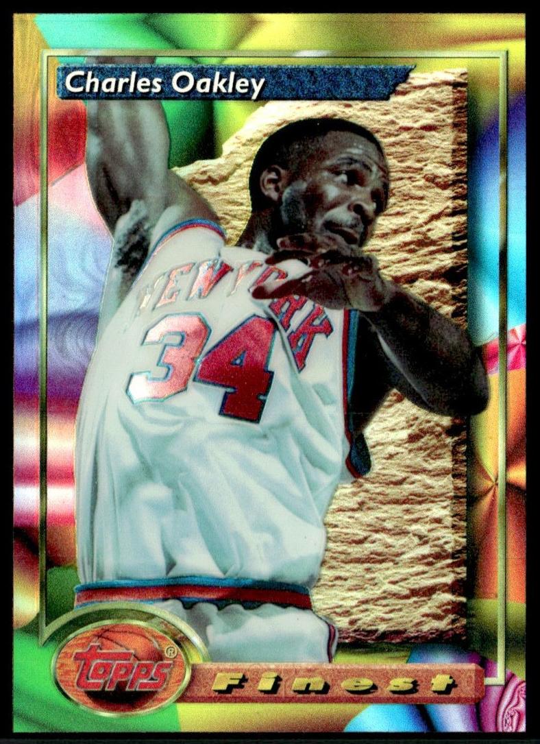 1993 Topps Finest Basketball Refractor Charles Oakley #144