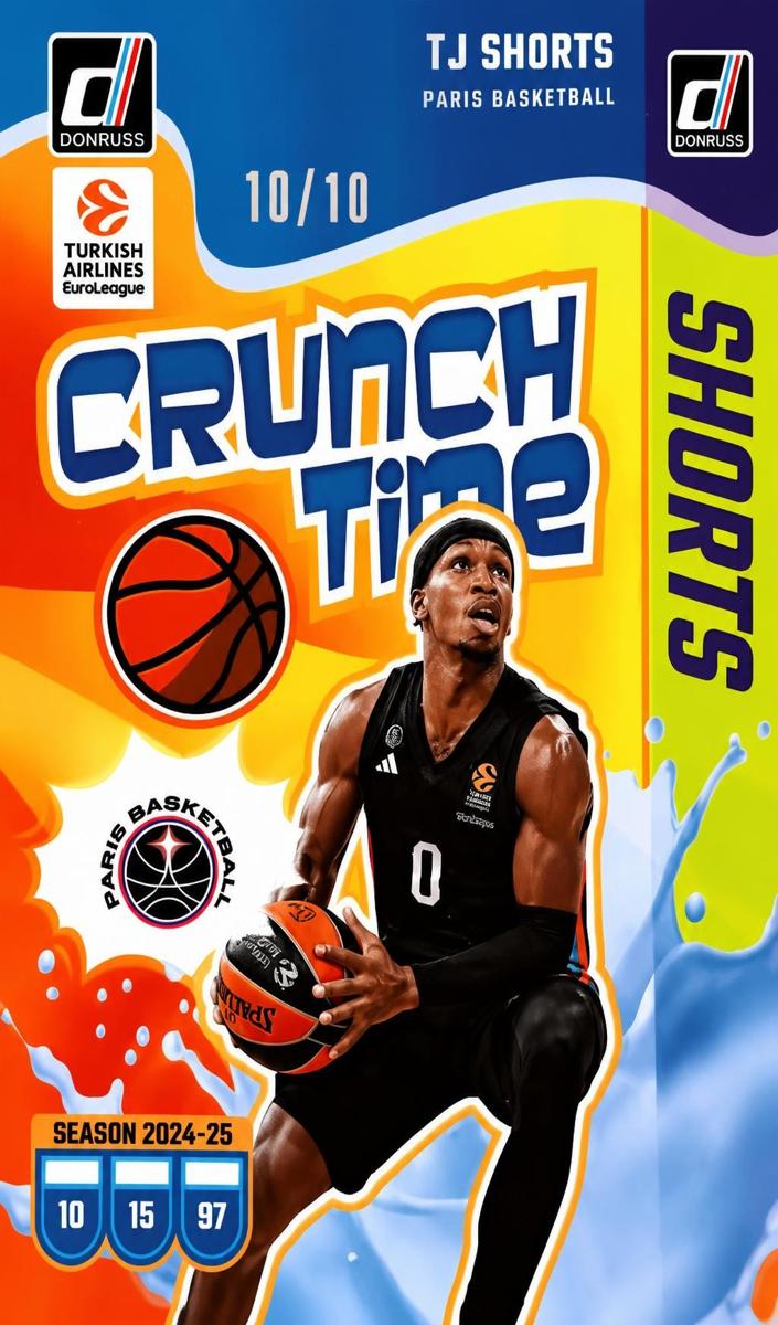 2024 Donruss Turkish Airlines EuroLeague Basketball Gold Laser TJ Shorts #20