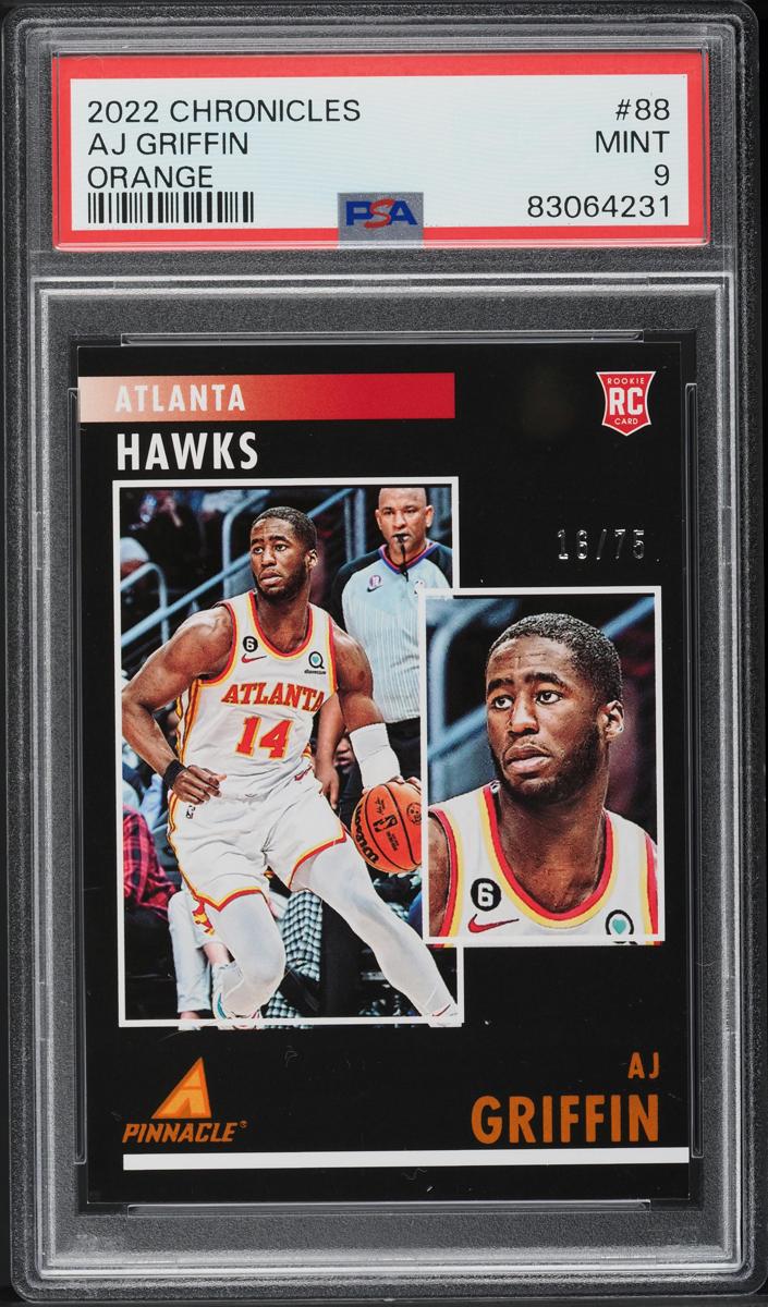2022 Panini Chronicles Basketball Orange AJ Griffin #88 PSA 9