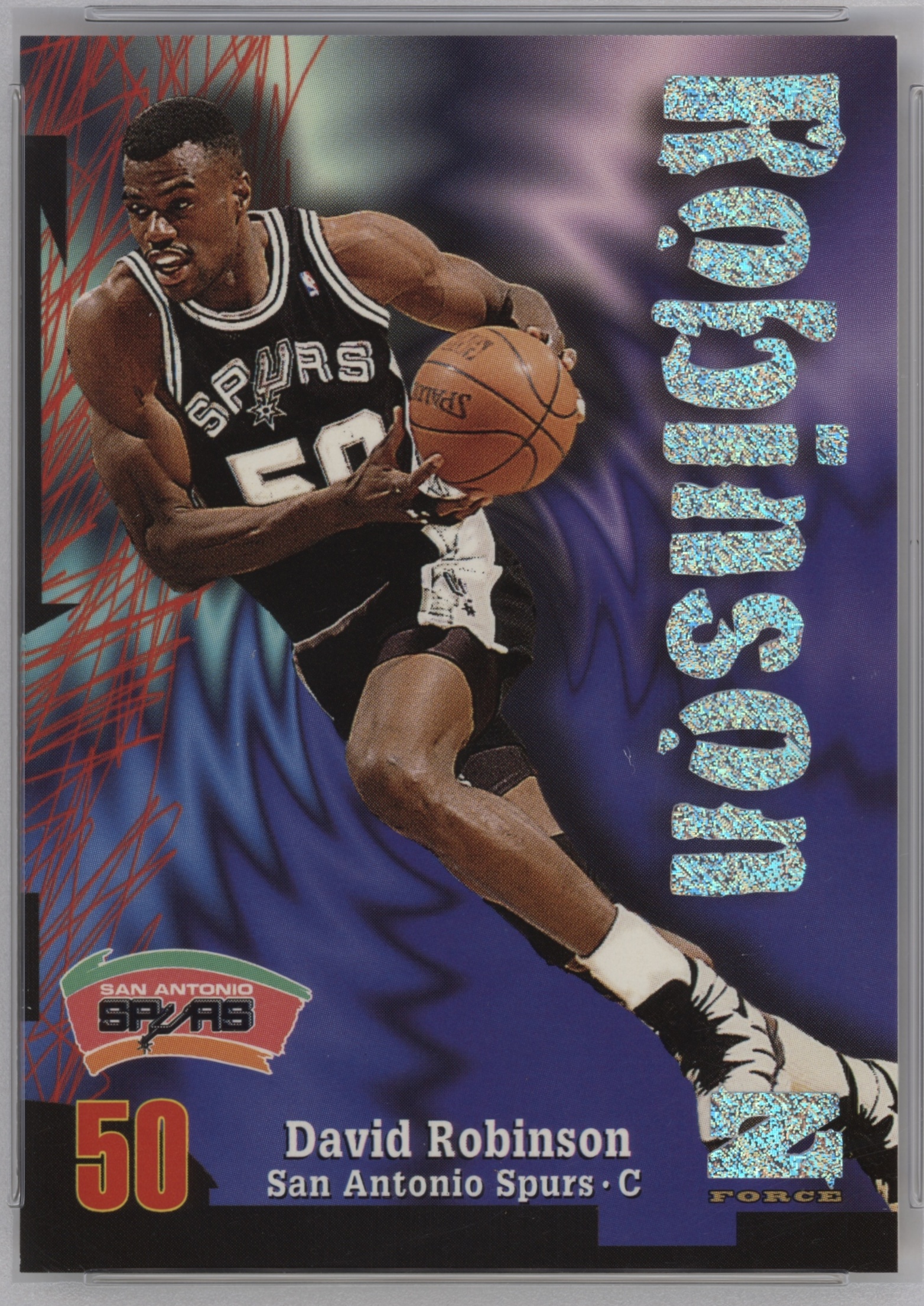 1997 Skybox Z-Force Basketball Rave David Robinson #50 PSA 9