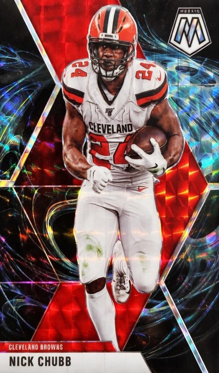 2020 Panini Mosaic Football Genesis Nick Chubb #53 PSA 9