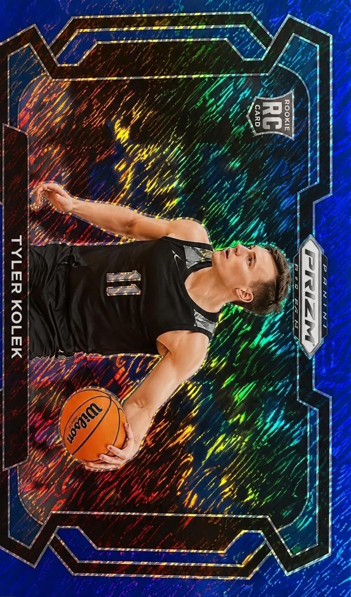 2024 Panini Prizm Draft Picks Basketball Blue Shimmer FOTL Tyler Kolek #7