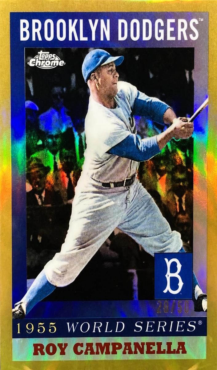 2025 Topps Chrome Platinum Baseball Gold Refractor Roy Campanella #55WS-1