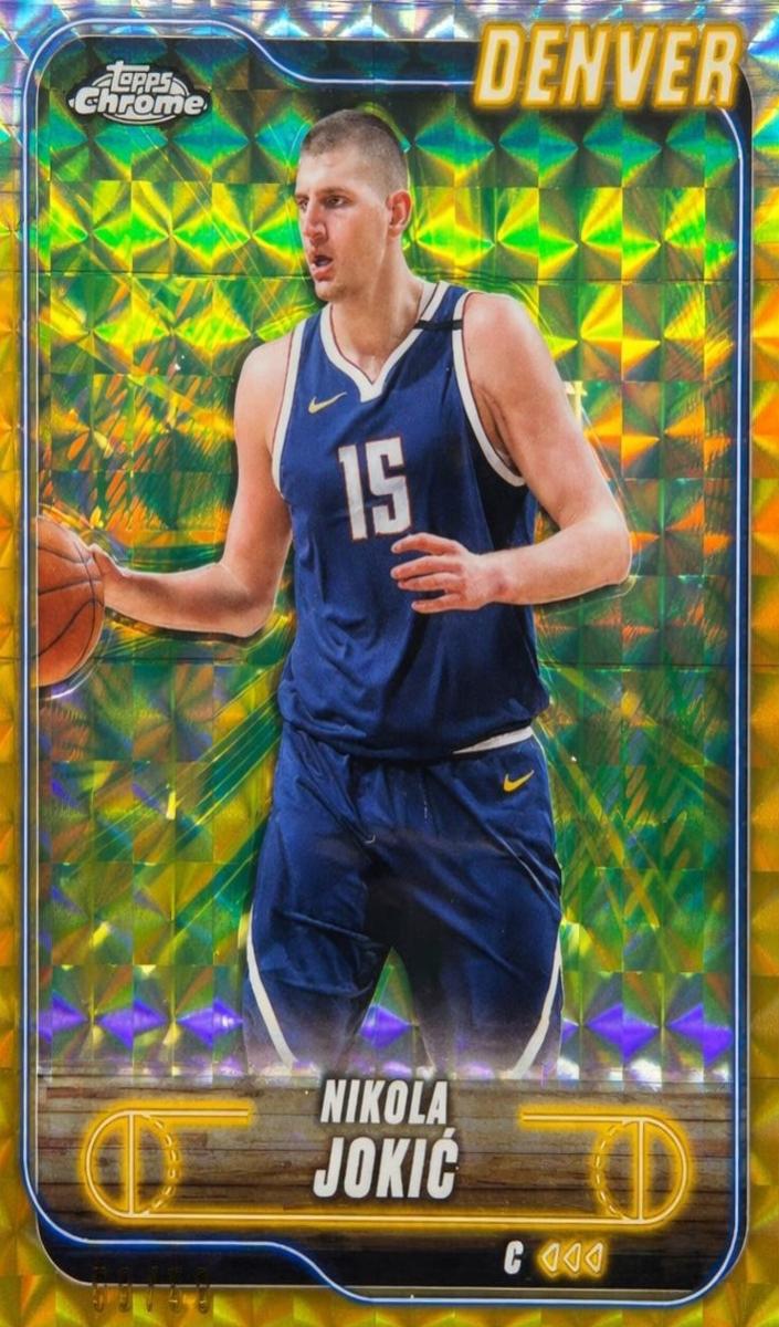 2024 Topps Chrome Basketball Gold Geometric Refractor Nikola Jokic #50