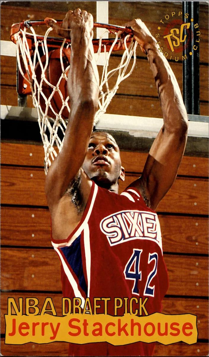 1995 Topps Stadium Club Basketball Jerry Stackhouse #3 PSA 8