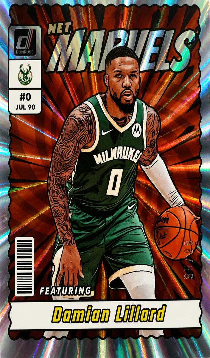 2023 Panini Donruss Basketball Holo Laser Damian Lillard #3