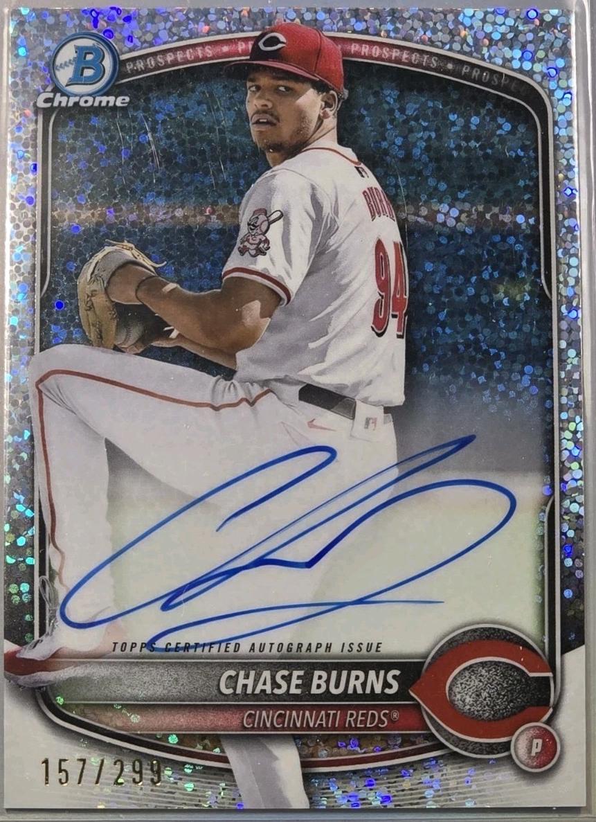 2025 Bowman Chrome Prospects Baseball Speckle Chase Burns #CPA-CB