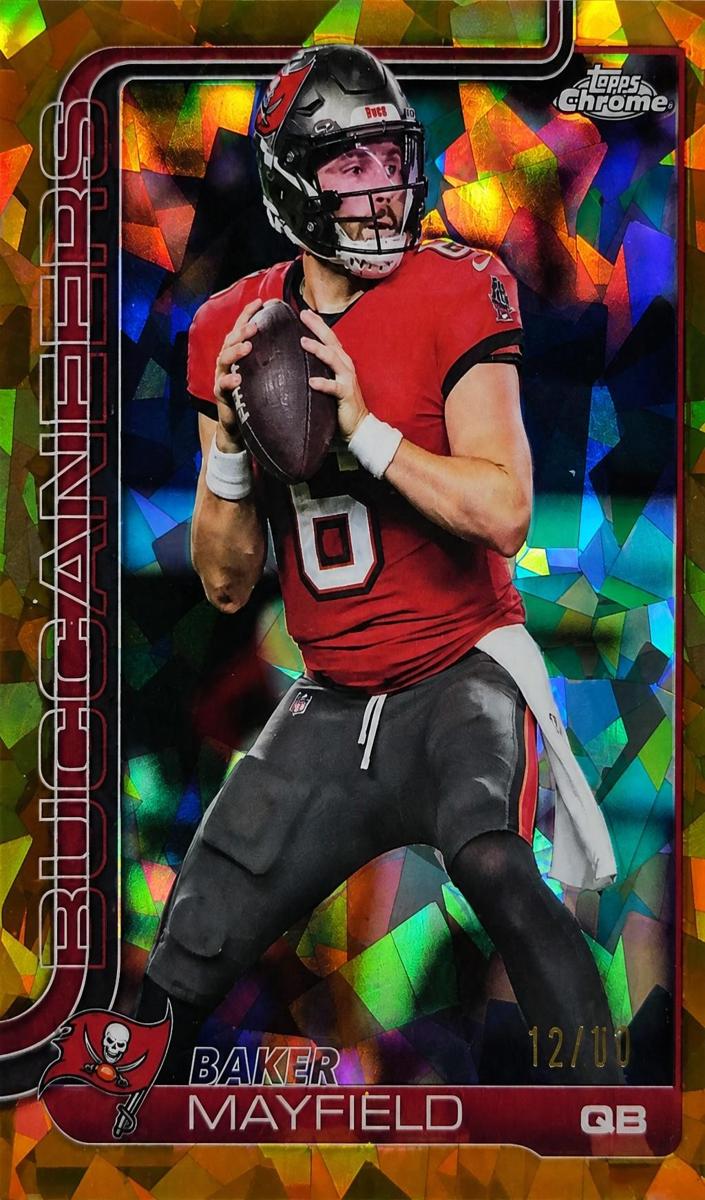 2025 Topps Chrome Sapphire Football Gold Baker Mayfield #281
