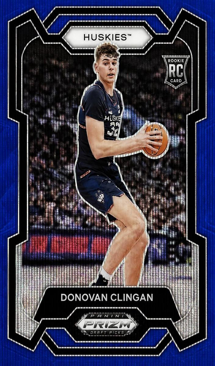 2024 Panini Prizm Draft Picks Basketball Blue Wave Donovan Clingan #95