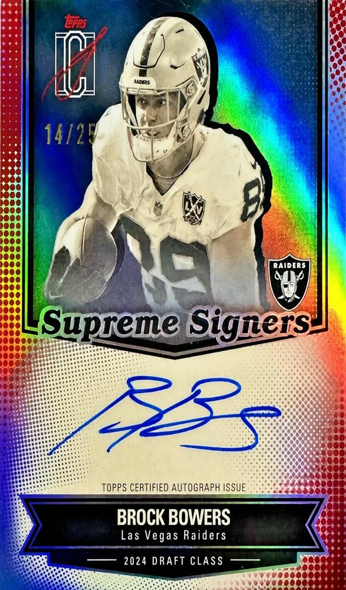 2025 Topps Signature Class Football Red Refractor Brock Bowers #SS-BB