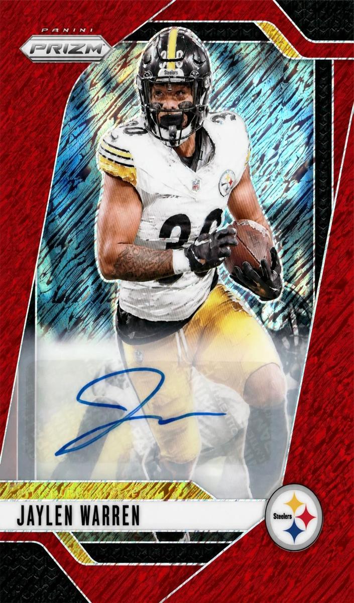2024 Panini Prizm Football Red Shimmer Jaylen Warren #242