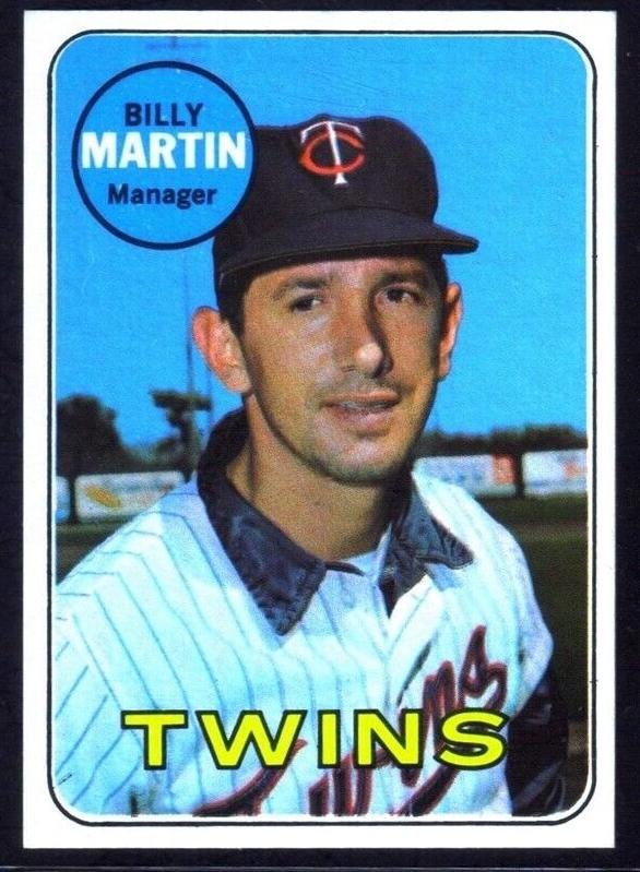1969 Topps Baseball Billy Martin #547 PSA 9
