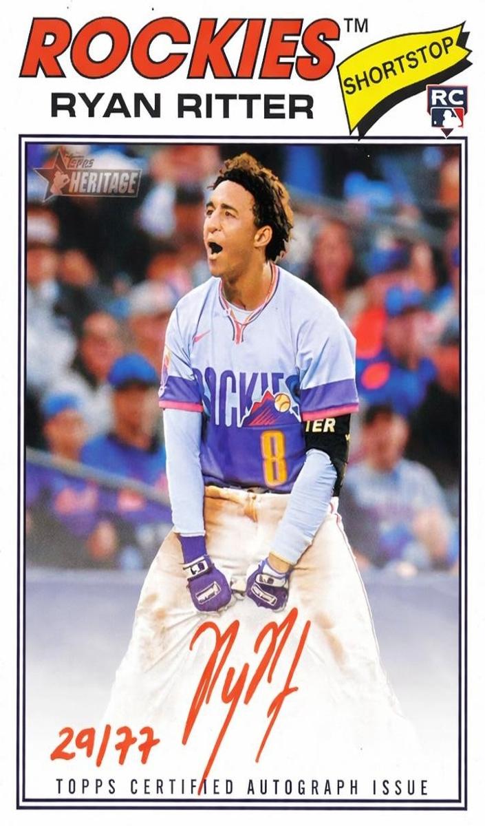 2026 Topps Heritage Baseball Special Edition Red Ink Ryan Ritter #ROA-RR
