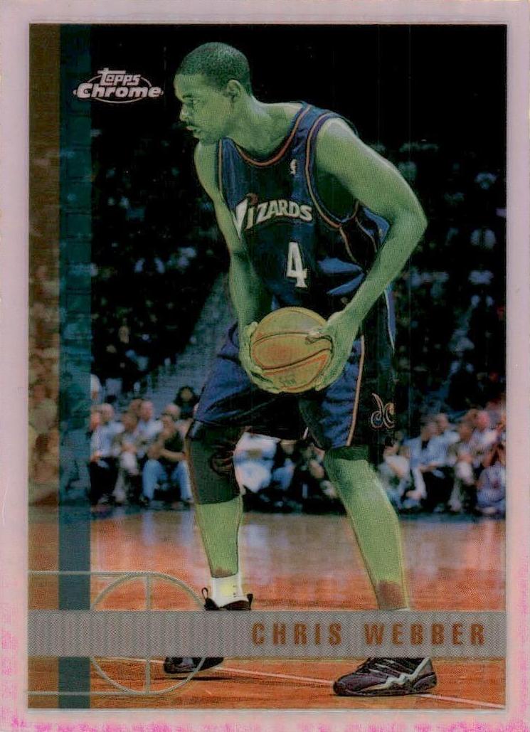 1997 Topps Chrome Basketball Refractor Chris Webber #185 PSA 8